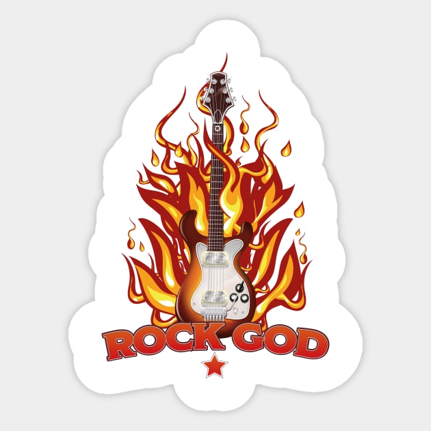 Rock God Sticker by nickemporium1